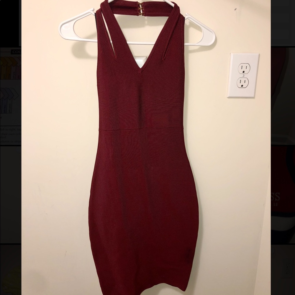 Marciano - burgundy bandage dress